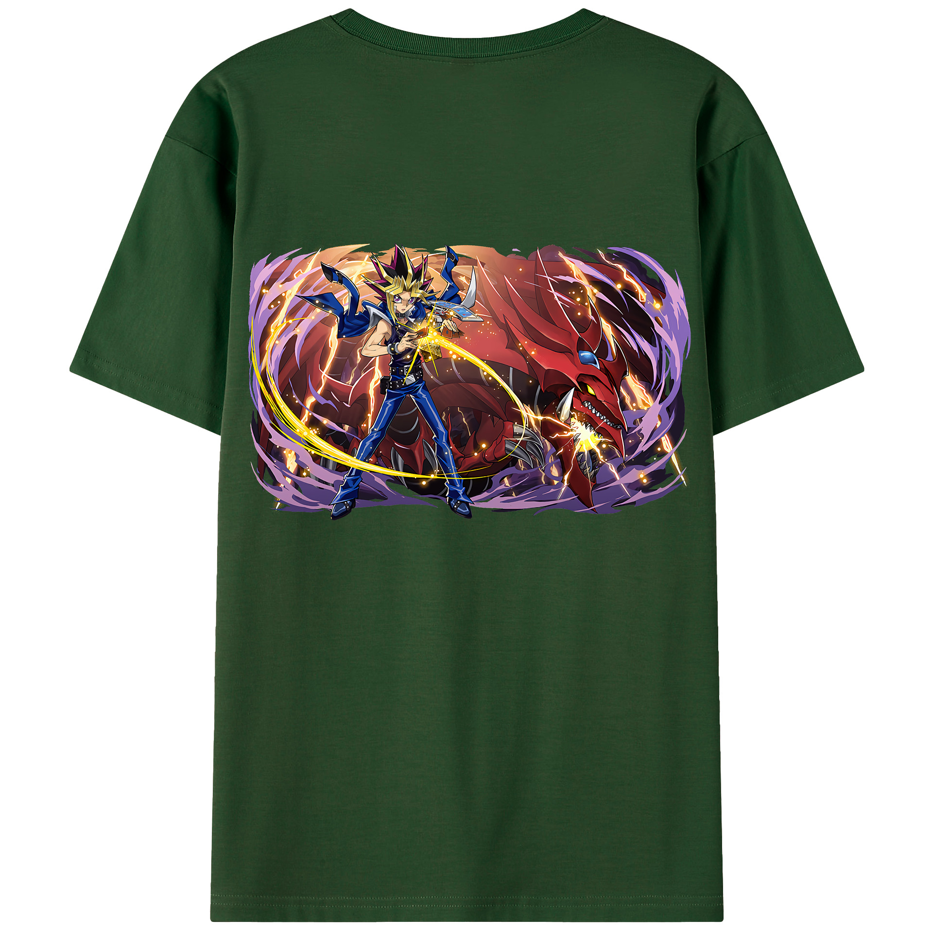 （画像用） 遊☆戯☆王 Yu-Gi-Oh! 綿100％半袖Tシャツ（背面プリント）